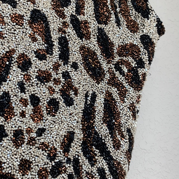 Cache Beaded Animal Print Tank - Picture 3 of 7